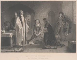 Lord William Russell receiving Communion (engraved by C.H. Jeens)